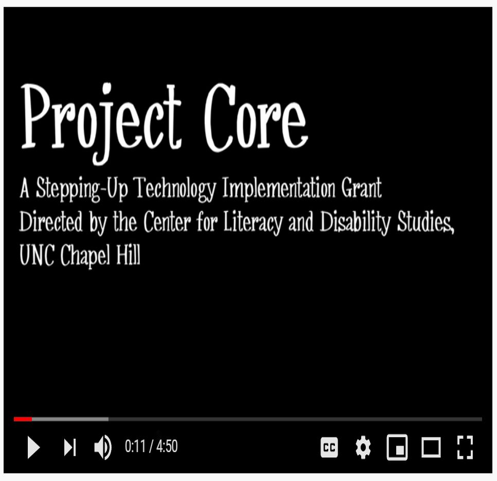 link to video about project core