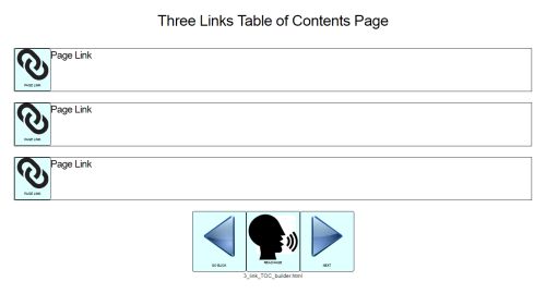 3 link page template