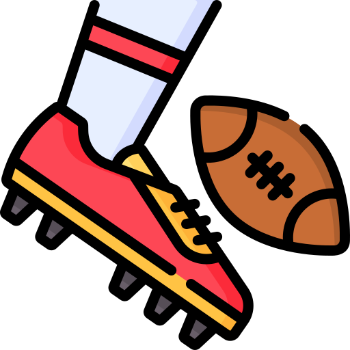 kicking the football